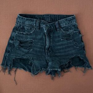 American Eagle destressed high waisted jean shorts